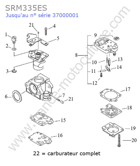 ECHO - SRM335-1 : Carburateur