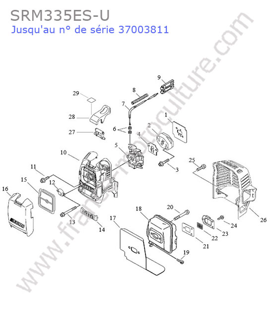 ECHO - SRM335-3 : Admission / echappement