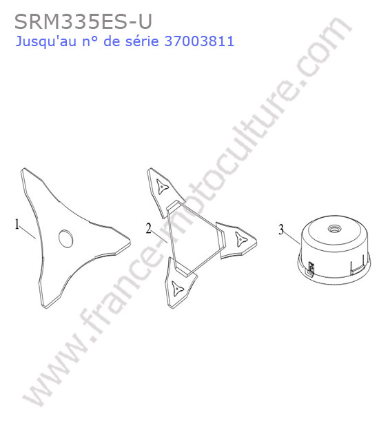 Couteau / tete nylon ECHO SRM335-3