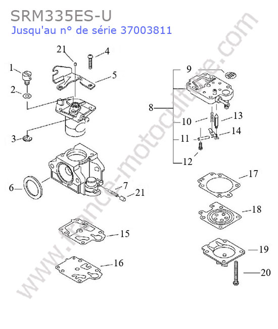 ECHO - SRM335-3 : Carburateur