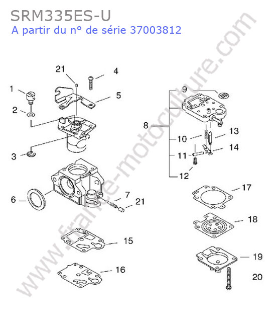 Carburateur ECHO SRM335-4