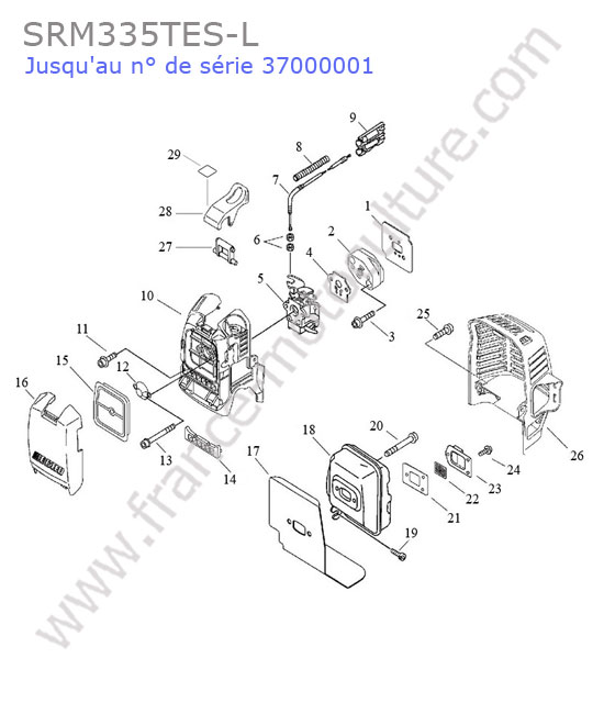 Echappement / filtre air ECHO SRM335-5