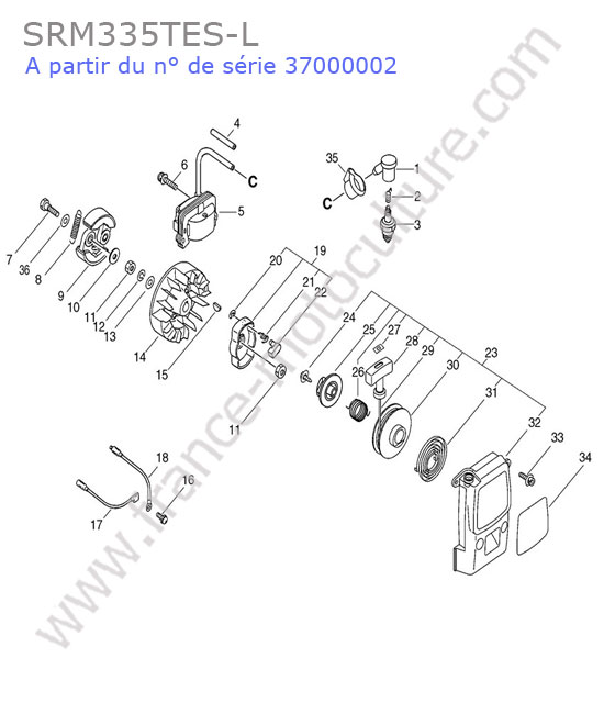 Allumage / lanceur ECHO SRM335-6