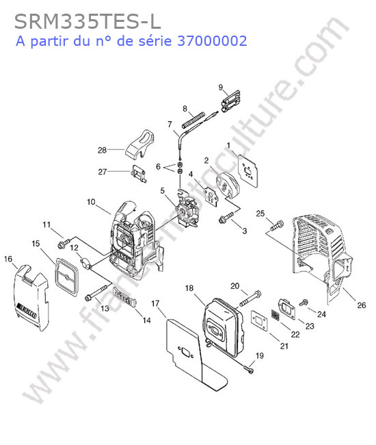 Echappement / filtre air ECHO SRM335-6