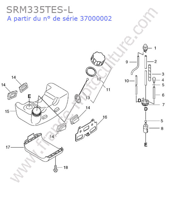Reservoir essence ECHO SRM335-6