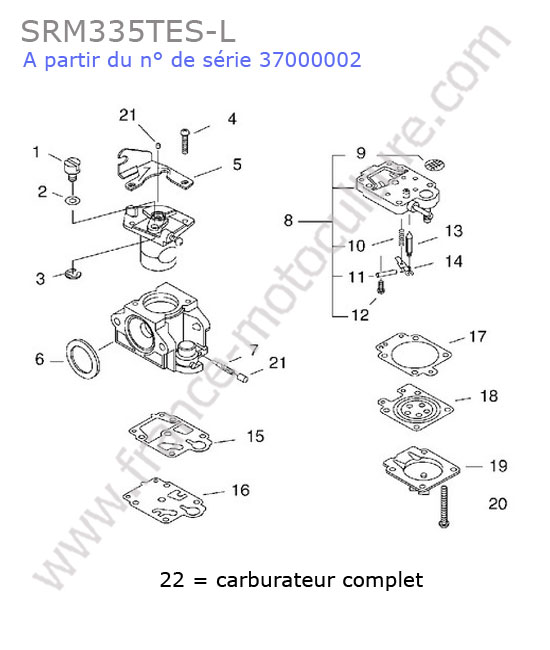 Carburateur ECHO SRM335-6