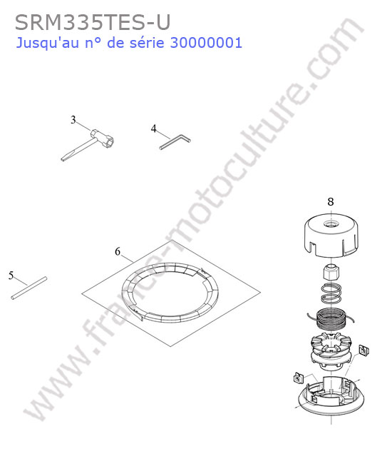 ECHO - SRM335-7 : Tete nylon
