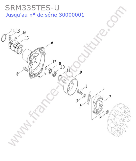 ECHO - SRM335-7 : Embrayage