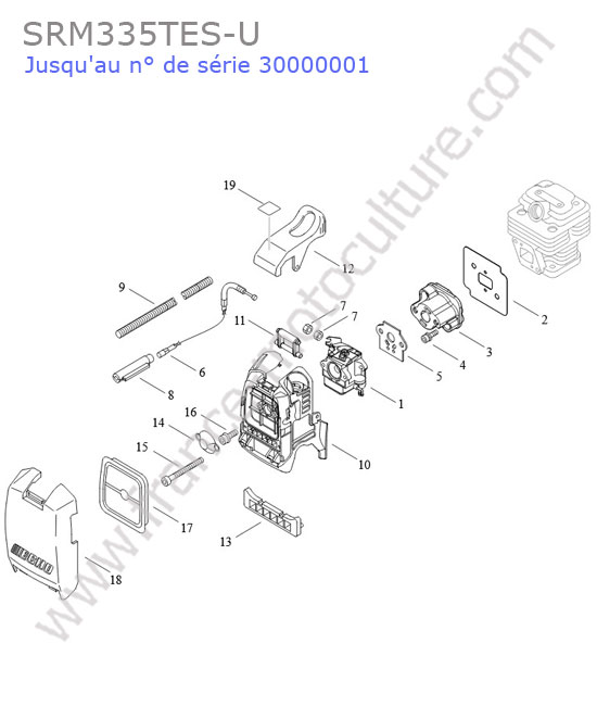 ECHO - SRM335-7 : Admission / filtre air