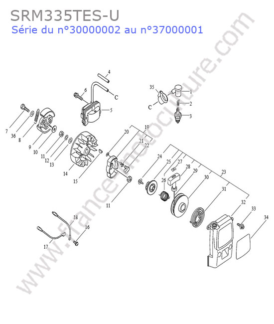 Allumage / lanceur ECHO SRM335-8
