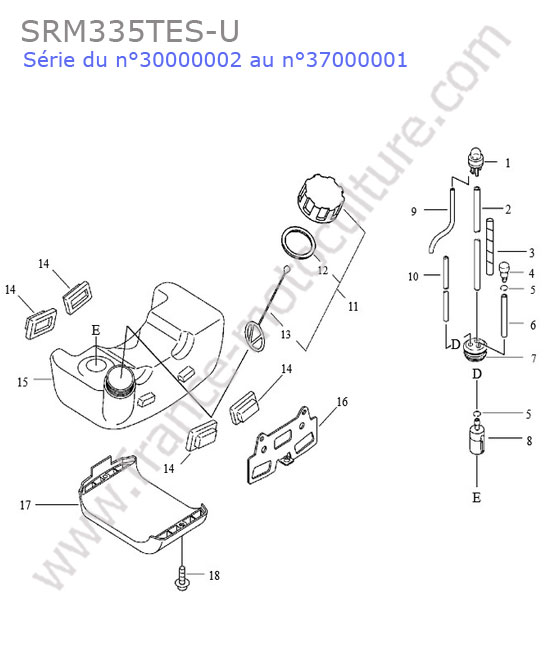 Reservoir essence ECHO SRM335-8