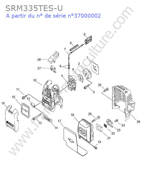 Echappement / filtre air ECHO SRM335-9