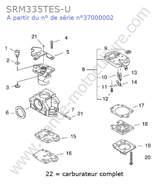 ECHO - SRM335-9 : Carburateur