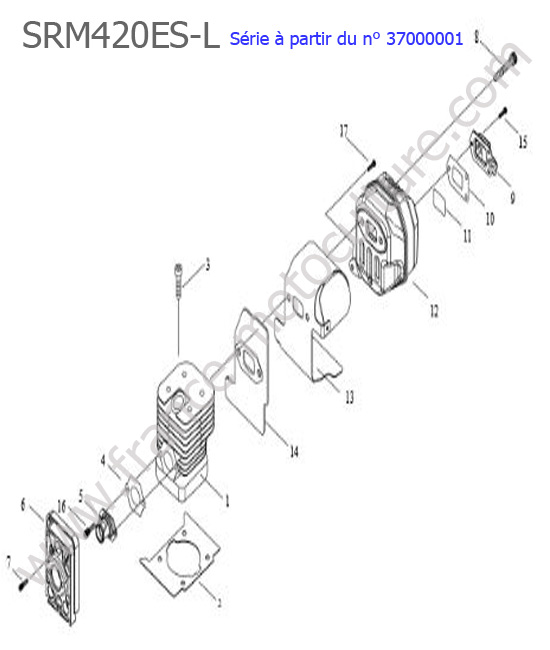Cylindre / Silencieux ECHO SRM420ES-1