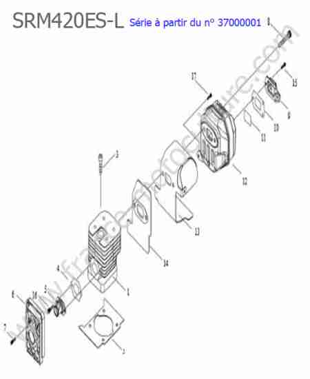 ECHO - SRM420ES-1 : Cylindre / Silencieux