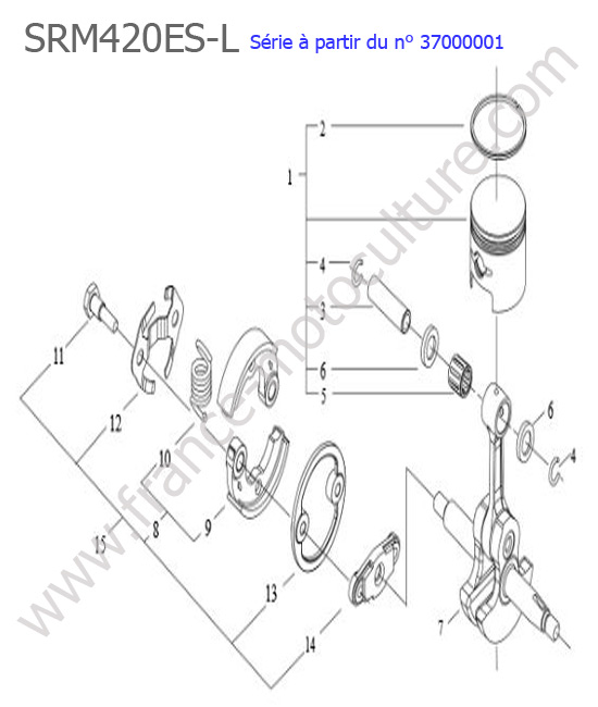 Vilebrequin / Piston / Embrayage ECHO SRM420ES-1
