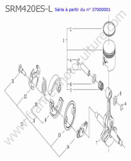 ECHO - SRM420ES-1 : Vilebrequin / Piston / Embrayage