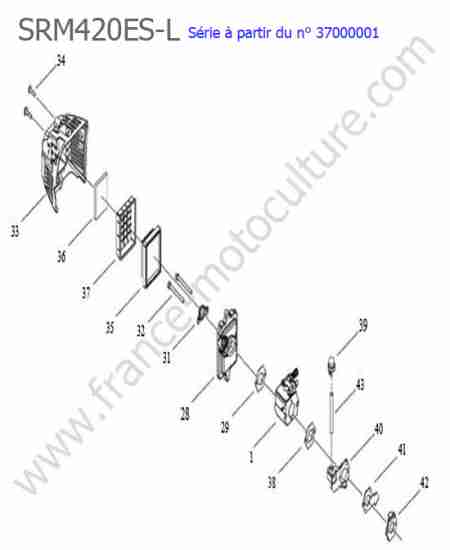 ECHO - SRM420ES-1 : Admission / Filtre air