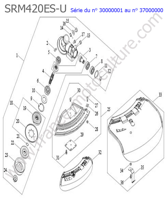 Tete renvoi / Protection ECHO SRM420ES-2