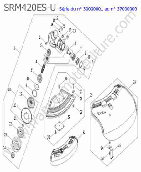 ECHO - SRM420ES-2 : Tete renvoi / Protection