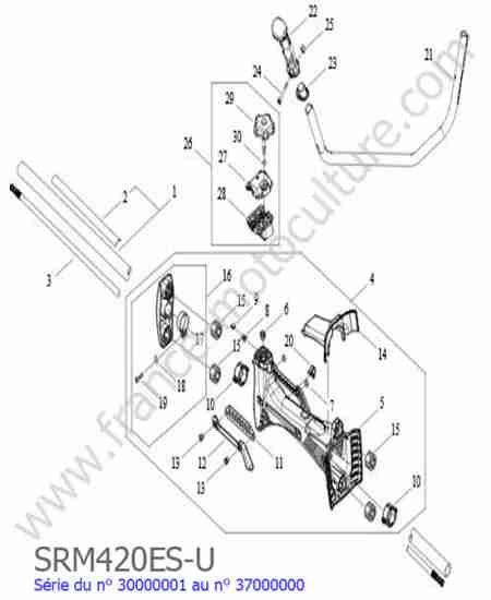 ECHO - SRM420ES-2 : Tube / Guidon