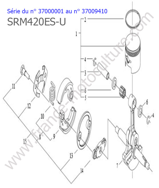 Embrayage / Vilebrequin / Piston ECHO SRM420ES-3