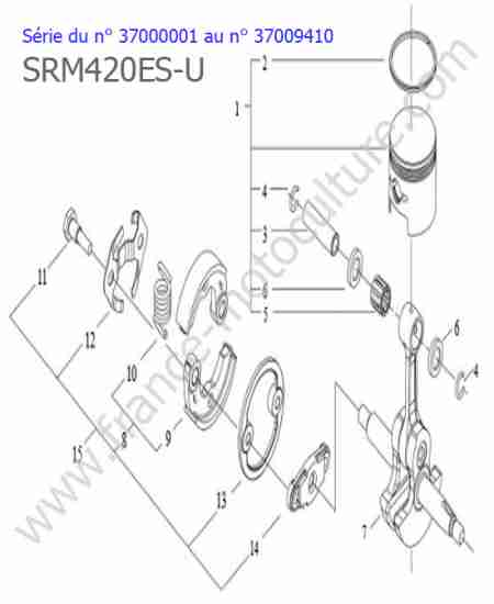 ECHO - SRM420ES-3 : Embrayage / Embrayage / Piston