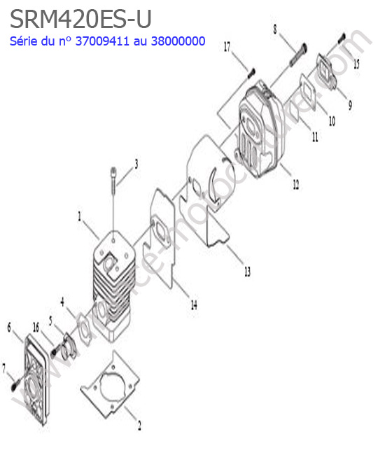 Cylindre / Echappement ECHO SRM420ES-4
