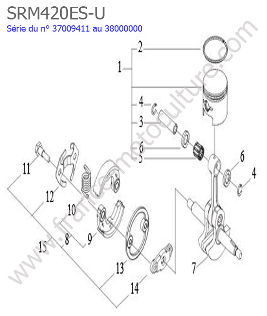 Embrayage / Embrayage /Piston ECHO SRM420ES-4