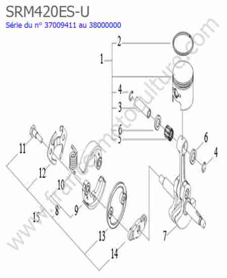 ECHO - SRM420ES-4 : Embrayage / Embrayage /Piston