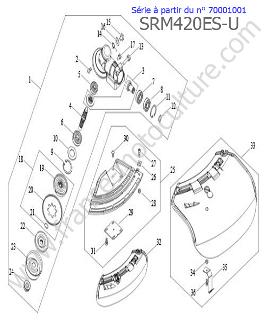 Tete renvoi / Protection ECHO SRM420ES-6