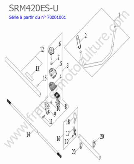 ECHO - SRM420ES-6 : Transmission / Poignee
