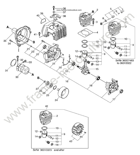 CYLINDRE PISTON ECHO SRM5000