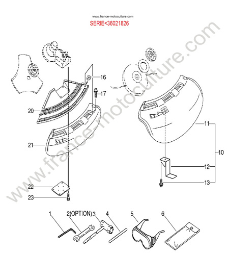 PROTECTEUR - avant serie 36021826 ECHO SRM5000