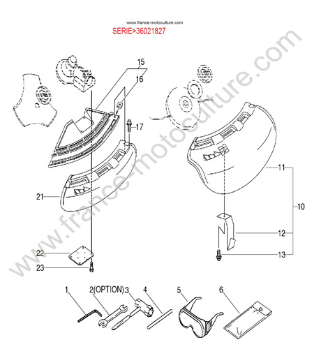 PROTECTEUR - serie apres 36021827 ECHO SRM5000