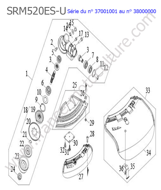 Tete renvoi / Protection ECHO SRM520ES-1