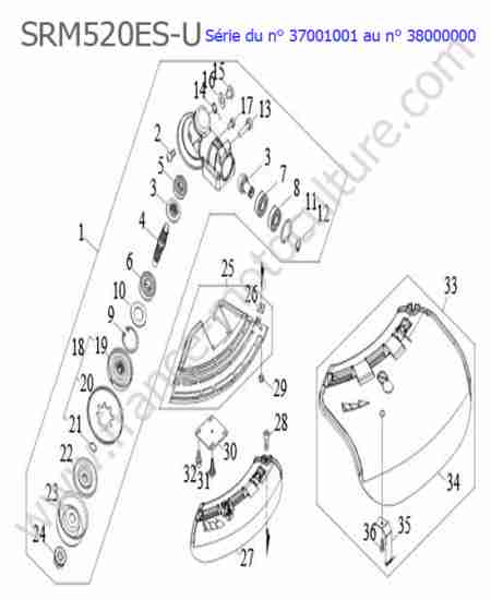 ECHO - SRM520ES-1 : Tete renvoi / Protection