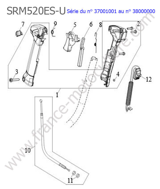 Accelerateur ECHO SRM520ES-1