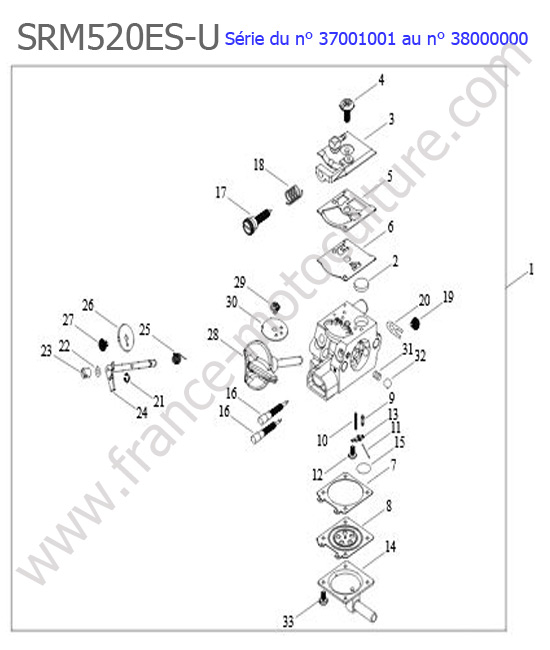 Carburateur ECHO SRM520ES-1