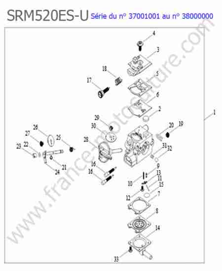 ECHO - SRM520ES-1 : Carburateur