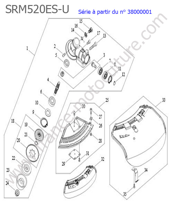 Renvoi angle / Protection ECHO SRM520ES-2