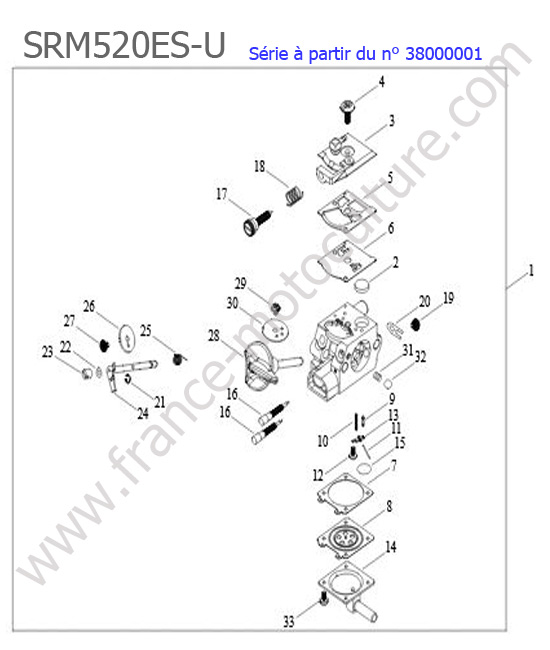 Carburateur ECHO SRM520ES-2