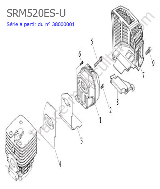 Echappement ECHO SRM520ES-2
