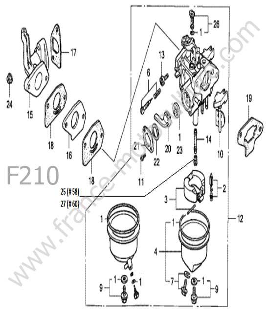 Carburateur HONDA F210