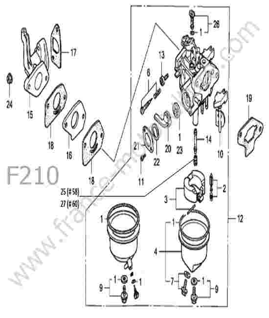 HONDA - F210 : Carburateur