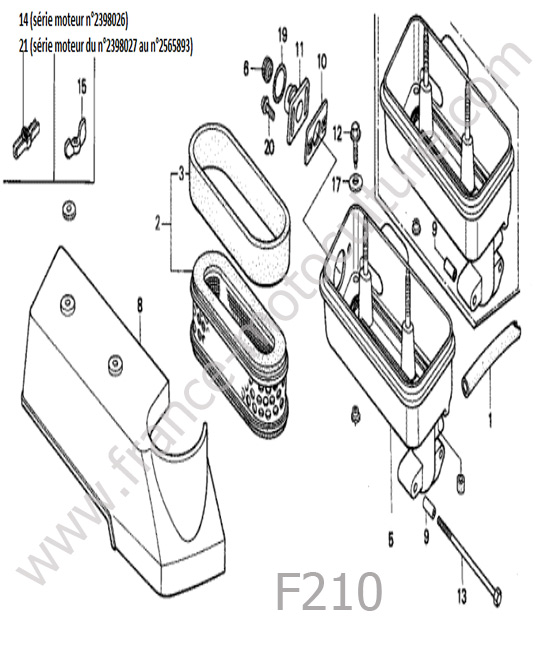 Filtre air HONDA F210