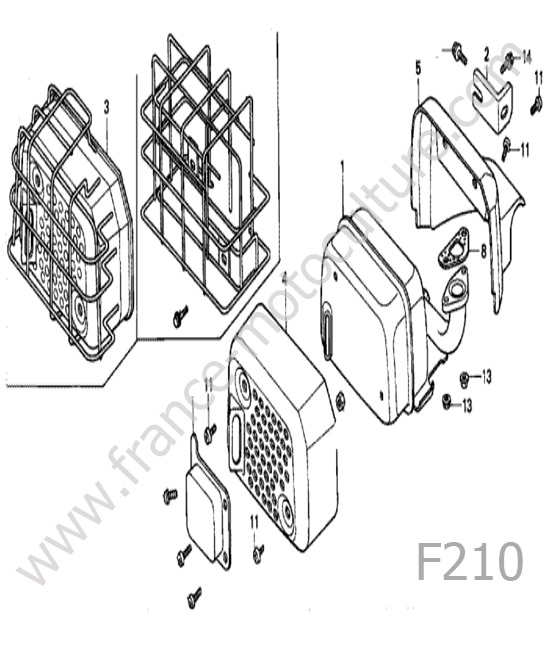 Echappement HONDA F210