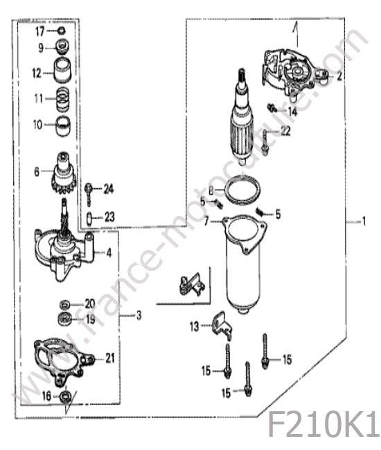 Demarreur HONDA F210K1