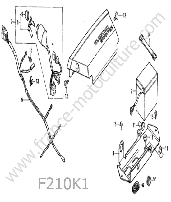 Electricité HONDA F210K1