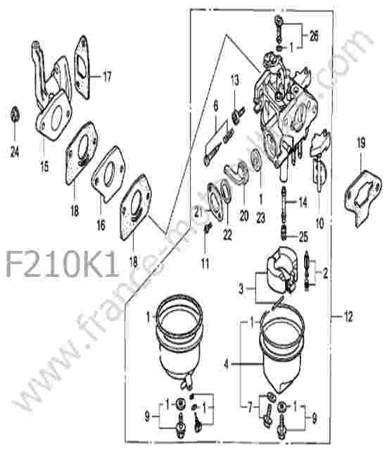 HONDA - F210K1 : Carburateur